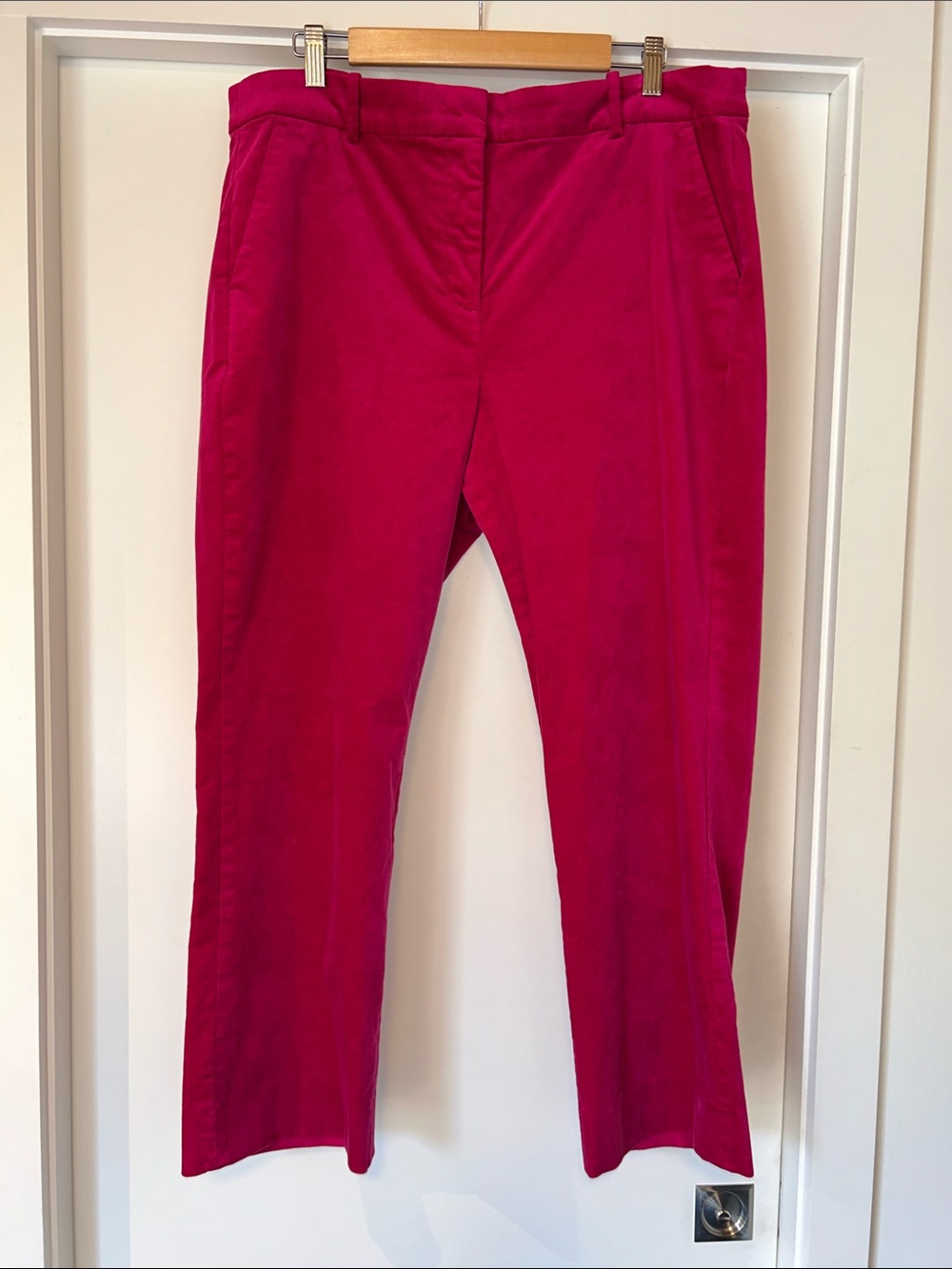 J. Crew Kallie Pant in Fuchsia Pink Velvet